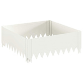 Krawężnik do trawnika 60 x 60 x 20 cm Stal Biały