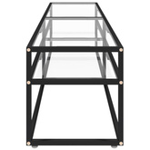 vidaXL Szafka pod TV, przezroczysta, 180x40x40,5 cm, hartowane szkło