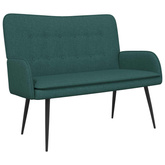 Sofa dwuosobowa Ciemnozielony 115 x 61 x 87 cm tkanina