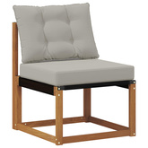 Sofa na zewnątrz Lite Drewno Akacji Naturalny i Jasny Szary