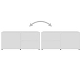 vidaXL Szafka pod TV, biała, 80x34x36 cm, materiał drewnopochodny