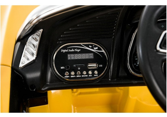 Auto na Akumulator Audi R8 Spyder Żółty Lakierowany Pilot MP3 Światła LED