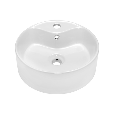 Umywalka nablatowa granada 41 cm, okrągła, z otw. na bat. CE-44-001-W Invena
