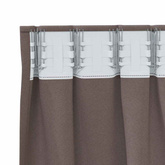 Firany blackout z kółkami 2 pcs Ciemny brąz 225 x 140 cm