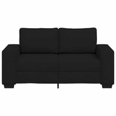 Sofa 2-osobowa Czarna 160x77x82 cm Tkanina