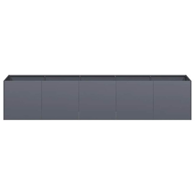 Doniczka Antracyt 200x40x40 cm Stal walcowana na zimno