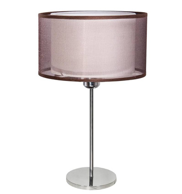 Lampka nocna Piano srebrna z abażurem 3-punktowa E14