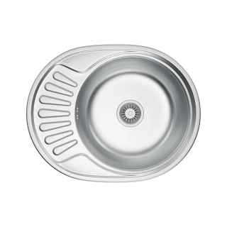 Zlewozmywak stalowy GAJA satyna/inox