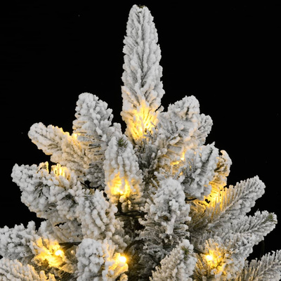 Sztuczna choinka z 300 lampkami LED, ośnieżona, 180 cm