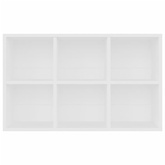 Regał na książki, biały, 66x30x98 cm, materiał drewnopochodny