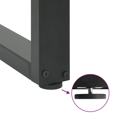 Nogi do stołu jadalnego w kształcie litery U 2 szt. Antracyt 60x(72-73) cm Stal