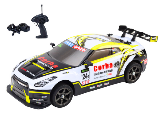 Auto Sportowe RC 1:16 Drift  Wymienne Koła Biało-Żółte