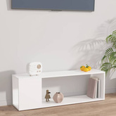 vidaXL Szafka pod TV, biała, 100x24x32 cm, materiał drewnopochodny