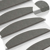 Samoprzylepne maty na schody 15 pcs Szary 80 x 28 x 3,5 cm
