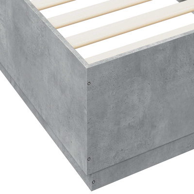 Ramka łóżka Betonowy szary 80 x 200 cm Drewno inżynieryjne