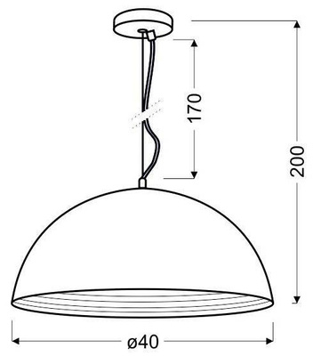 Lampa wisząca chrom metalowa 40cm Dorada 31-26378