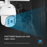1080P Kamera zewnętrzna SMART z panelem solarnym / Sensor / IP65 / Biała