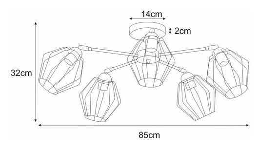 Lampa sufitowa K-3771 z serii BENET
