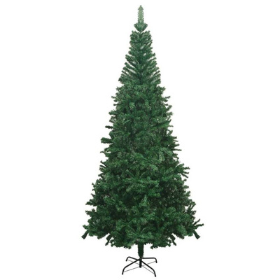 Sztuczna choinka z lampkami i bombkami, L, 240 cm, zielona vidaXL