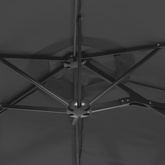 Podwójny parasol ogrodowy, antracytowy, 316x145 cm