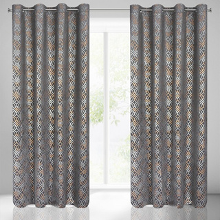 Zasłona Areta stalowa 140x250