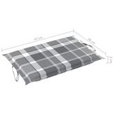 vidaXL Leżak bujany z poduszką, lite drewno tekowe