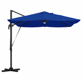 Parasol plażowy 351 x 250 x 253 cm Poliester i aluminium