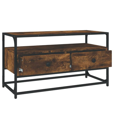 vidaXL Szafka pod TV, przydymiony dąb, 80x35x45 cm