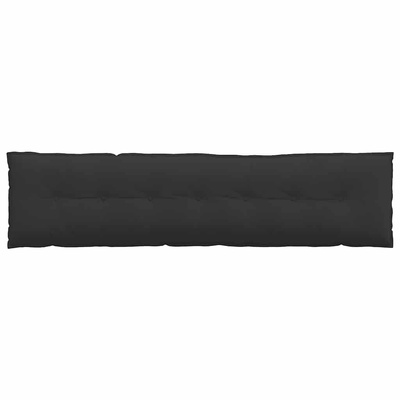 Poduszka na plecy Czarny 200 x 50 cm Tkanina mikrofibrowa