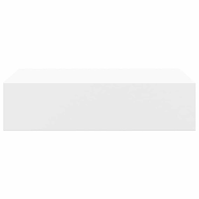 Półki ścienne z szufladą, 2 szt., białe, 40 x 23,5 x 10 cm, MDF