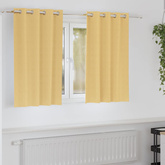 Firany blackout z kółkami 2 pcs Beżowy 140 x 140 cm Poliester
