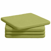 Poduszki na siedziska 4 pcs Jasnozielony 40 x 40 x 3 cm tkanina