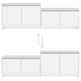 vidaXL Szafka pod TV, biała, 146,5x35x50 cm, materiał drewnopochodny