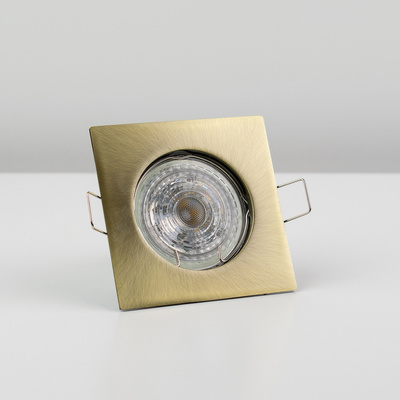 Punktowa oprawa sufitowa wpuszczana RAMI Brass IP20 kwadratowa mosiądz EDO777318 EDO Solutions