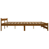 vidaXL Rama łóżka, miodowy brąz, lite drewno sosnowe, 160 x 200 cm model standard