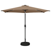 Parasol ogrodowy z oświetleniem LED i podstawą 300 x 300 cm