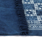 vidaXL Dywan typu kilim, bawełna, 160 x 230 cm, niebieski ze wzorem