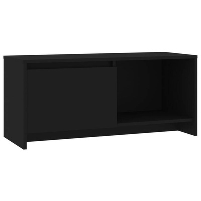 vidaXL Szafka pod TV, czarna, 90x35x40 cm, materiał drewnopochodny