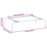 Legowisko dla psa, na podwyższeniu, czarne, L, textilene