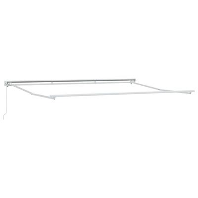 Rama manualnej markizy Z regulacją Biały 4 × 3,5 m Stal