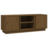 Szafka pod TV, miodowy brąz, 110x35x40,5cm, lite drewno sosnowe vidaXL