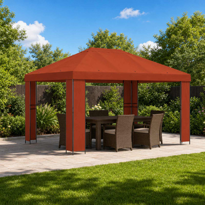 Altana 4 × 3 m terakota Poliester i Stal 190 gsm