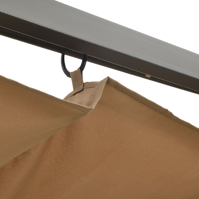 Pergola ogrodowa ze zwijanym dachem, taupe, 3x3 m, 180 g/m?