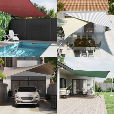 Żagiel przeciwsłoneczny Jasnoszary i biały. 4 x 5 x 5 m