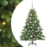 Sztuczna choinka z 150 diodami LED Zielony 120 cm PE i PVC