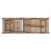 vidaXL Leżak plażowy, bambusowy