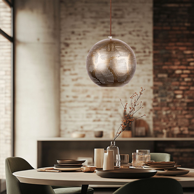 Lampa sufitowa wisząca Candellux Sfinks 31-43276  kula   E27 ażurowy jasno brązowy