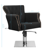 Hair System fotel fryzjerski BER 8541 czarny  125408