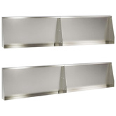 Mur oporowy 4 szt. 100 x 12 x 50 cm Stal nierdzewna srebrny