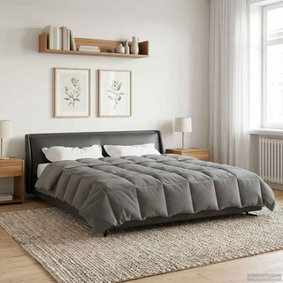 Kołdra na cały rok Jasnoszary 220 x 260 cm Mikrofibra